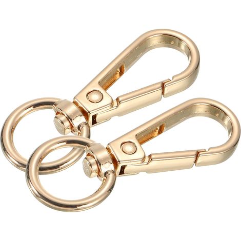 10Pcs Mousquetons À Pivot pour Homard, Mousquetons À Gâchette Classiques en Alliage De Zinc, Fermoirs À Poussoir pour Sangles DIY (1/2", Or) (1/5)