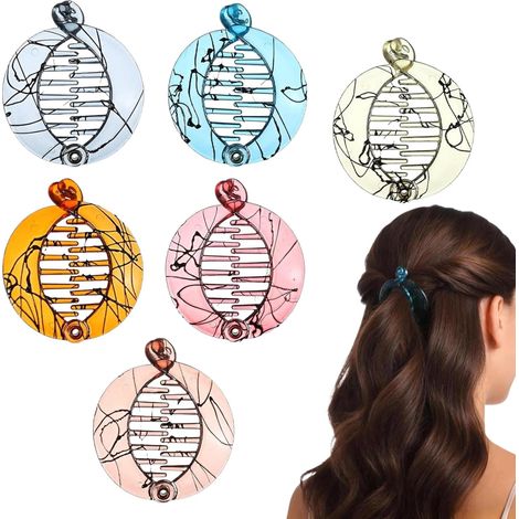 Pince à cheveux – Support queue de cheval – Barrettes à cheveux pour femmes et filles, pour la maison, le bureau, l'école, l'extérieur, les voyages, les fêtes, les anniversaires (1/5)