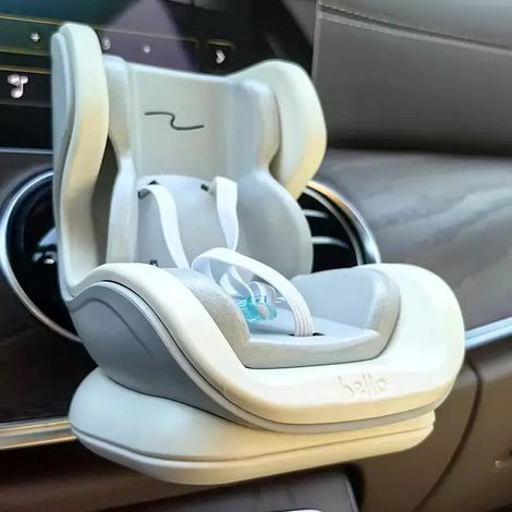 1 Mini-Sicherheitssitz für Hamster, Autositzzubehör für Kleintiere (Hamster, Mäuse) zur Befestigung am Lüftungsschlitz im Auto, dekorativ und zur Aufbewahrung, graue Farbe (1/5)