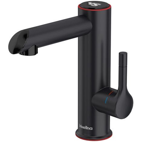 Robinet de salle de bain avec chauffe-eau instantané Affichage numérique LED Robinet de salle de bain Rotation à 120° Robinet de lavabo Robinetterie de lavabo étanche IPX4 Mitigeur monocommande de lav