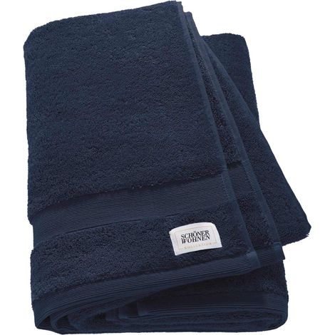 SCHÖNER WOHNEN Duschtuch CUDDLY - 1 Stück 70x140 cm, Nachtblau (1/4)