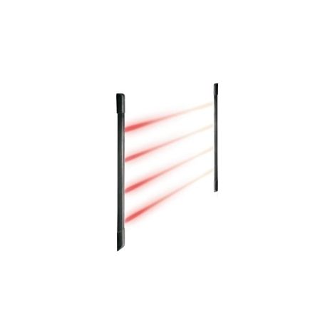 EL20RT/10 - Coppia di barriere da interno/esterno (profilo tubolare). Altezza colonne 1 m, 4 fasci con portate selezionabili da 40 cm a 10 m (portata max all’interno 20 m). Struttura in policarbonato.