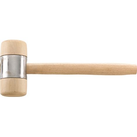 Maillet en bois, Long. de la tête de frappe : 140 mm, Ø de la tête 70 mm