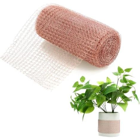 Filet cuivre Anti Limace, 127mm x 10 m, Ruban de Cuivre Contre Les Escargots, pour Protection du Jardin, empêchant Les Rats et Autres Parasites (1/5)