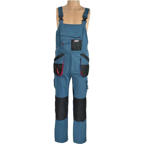 AWTools Pantaloni da Lavoro Salopette T2 Petrolio Comodi
