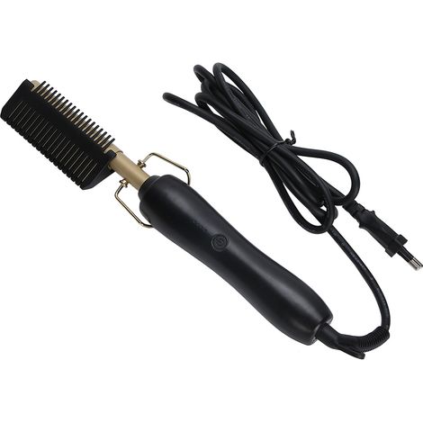 Peigne Lisseur Cheveux Secs et Humides 2 en 1 Multifonction pour Homme Barbe Coiffure 110-240V Prise UE (1/5)