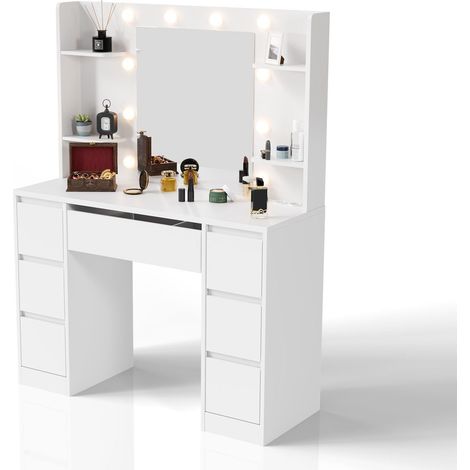 Tavolino da toilette con specchio Malia