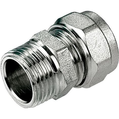 Raccord À Compression Pex - Mâle 16 mm X 1/2 Pouces - Pour Tuyauterie Eau Froide Chaude - Lot De 1 (1/2)