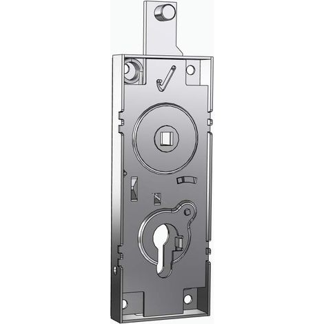 serrure pour basculant/garage sans cylindre entraxe 60 mm, poignée en folle