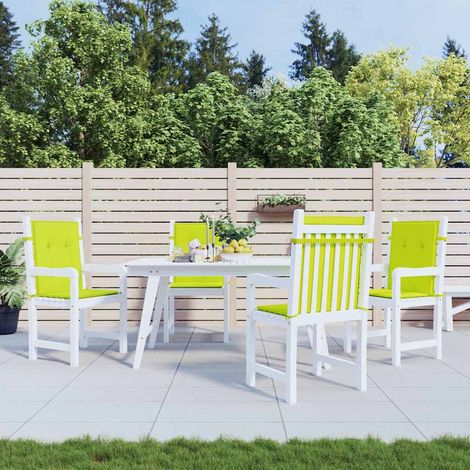 vidaXL Cojín silla jardín respaldo bajo 4 uds tela Oxford verde claro (1/5)