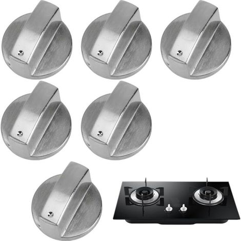 6 Pièces Bouton De Table De Cuisson,Couvercle De Bouton De 6 Mm,Accessoire De Remplacement Universel Pour Cuisinière à Gaz,Contrôleur De Chauffage,Contrôle Précis De La Température Du Four (1/4)