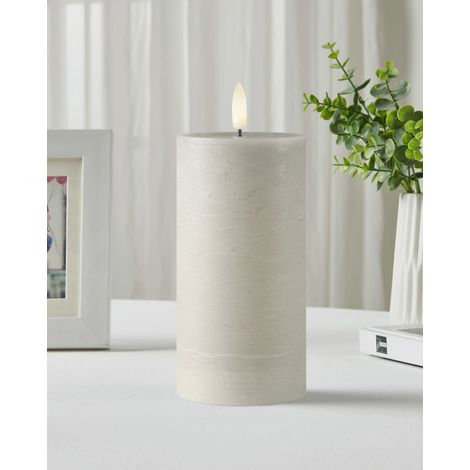 Eglo LED Kerze Leskino warmweiß 15 x Ø 7,5 cm taupe
