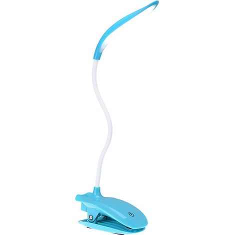 Lampe de bureau LED à pince flexible, légère et portable, idéale pour la lecture et les études.
