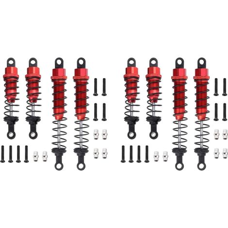 4X Métal Rempli D' et ArrièRe Amortisseur pour 1/12 12428 12423 Voiture TélécommandéE PièCe de Mise Une Niveau du Robot, Rouge (1/5)