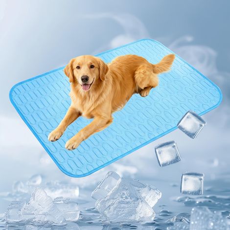 70X100CM Tapis Rafraîchissant Chien Chat, Coussin de Fraîcheur en Soie Glacée, Matelas Réfrigérant Anti-Morsures (1/5)