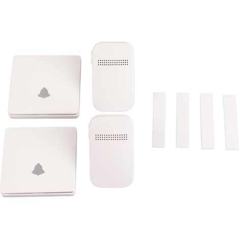 Sans fil sonnette auto-alimentée 2 pour 2, 433MHz, 38 sonneries, prise UE AC100V-230V, carillon domestique (1/5)