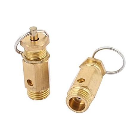 Válvula de seguridad para compresor de aire, válvula limitadora de presión, 13 mm macho, paquete de 2 (1/3)