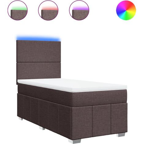 Maison Exclusive - Boxspringbett mit Matratze Dunkelbraun 100x200 (1/5)