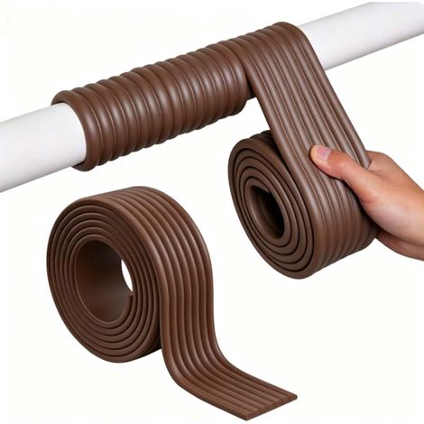 Isolation De Tuyaux d'Extérieur, Tube D'Isolation En Mousse, Isolation Des Tuyaux De Chauffage, Tube En Mousse d'Isolation Pour Tuyaux Pour La Protection Contre Le Gel En Hiver ( Marron ) (1/4)