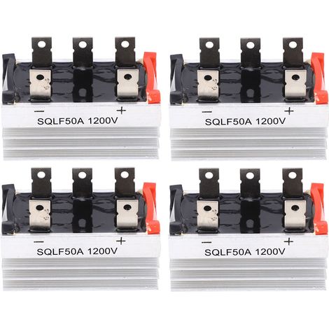 SQLF50A 1200V Pont Redresseur Triphasé 50A Module de Redressement 3 Phases avec Dissipateur Thermique Lot de 4 (1/5)