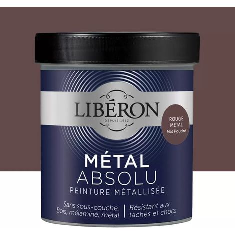 Peinture Libéron Métal Absolu Mat poudré Rouge métal 0,5 L