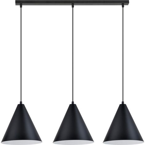 Suspension industrielle REBEL noire/blanc 3xE27 Emibig (1/4)