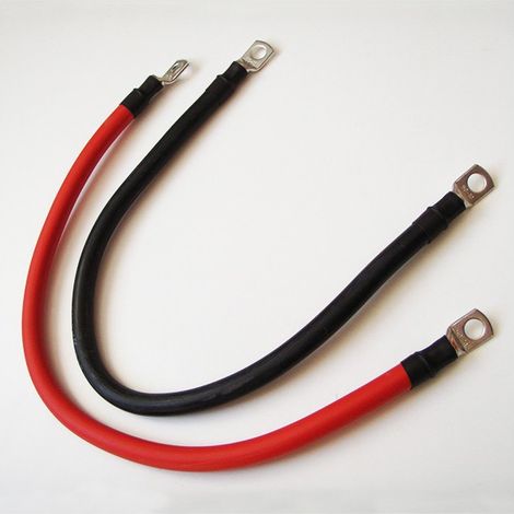 Câble flexible 50mm² pour batterie – Oeillets M10 – Longueur 50 cm – Pour véhicules utilitaires et équipements lourds – Errebi Group