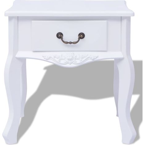 Maison Exclusive - Nachttisch Weiß MDF