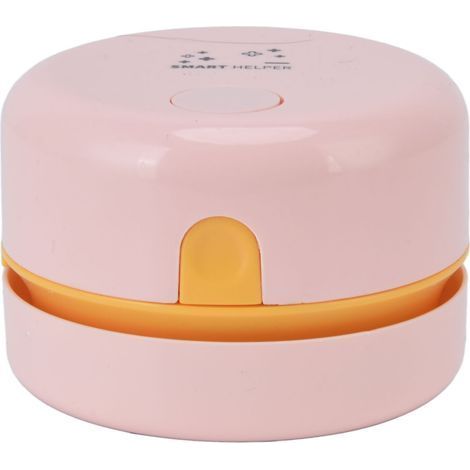 Automatischer Mini-Tischstaubsauger mit USB-Anschluss und 18650 600mAh Akku, rosa Farbe, inklusive eingebautem Akku (1/5)