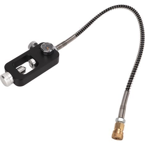 Adaptateur de Recharge pour Bouteille de Plongée avec Manomètre et Flexible en Alliage d'Aluminium Portable et Antirouille (1/5)