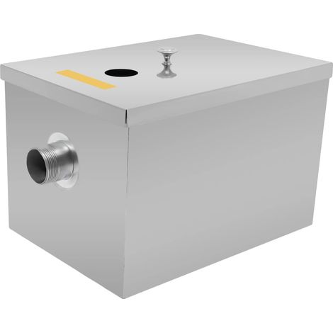 Separador de grasa, filtración de 4 etapas, apagado automático, acero inoxidable. (1/2)
