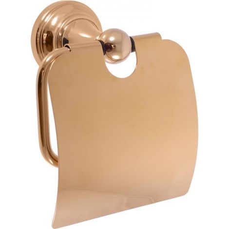 Dérouleur papier toilette rétro MORAVA en laiton doré 13,65x 7,85 x14,55 cm (1/2)