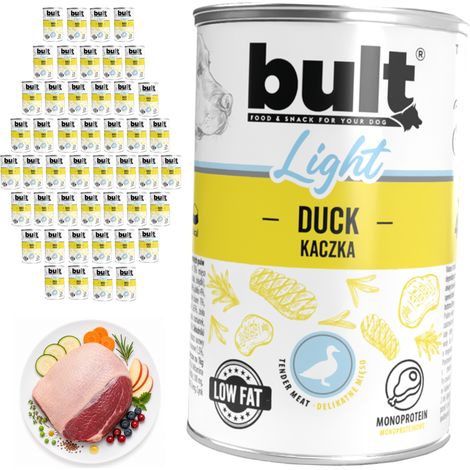 BULT LIGHT Nassfutter für Hunde, Ente, Dose 48 x 400 g, leicht verdaulich (1/2)