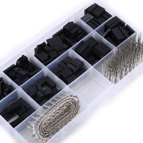 Kit 610 Pièces Connecteurs 2,54 mm Logement Femelle Mâle Bornes Fil Dupont Sertir Broches (1/5)