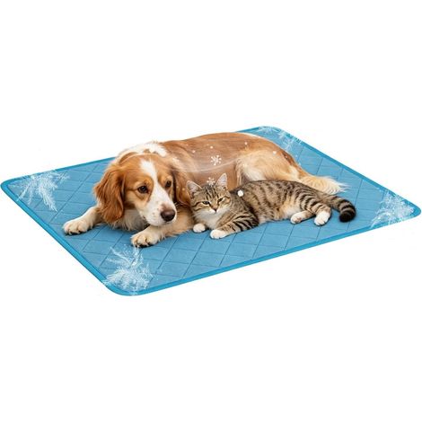 Tapis Rafraîchissant pour Animaux Tapis respirant pour animaux Tapis de Chenil Chiot pour chatons, intérieur, balcon, sol, canapé, cage, chenil, extérieur, , siège auto (1/4)
