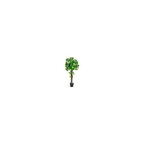 COSTWAY Albero di Begonia Artificiale da 110 CM, Pianta Finta in Vaso con Tronco in Legno Reale, Rami Regolabili, Erba Finta, Pianta da Pavimento per Casa, Ufficio e Matrimonio (1/5)