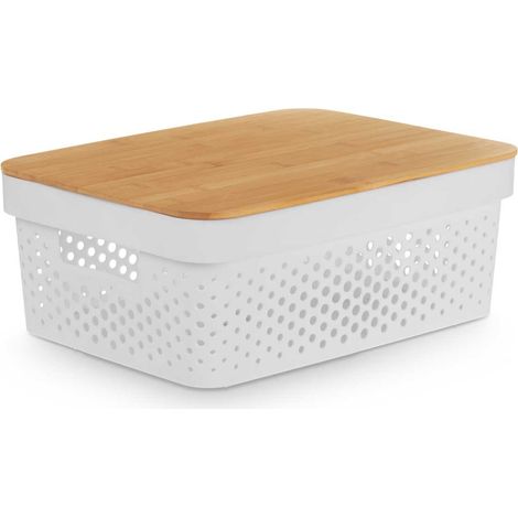 Cesta de almacenamiento blanca de 14 cm (1/5)