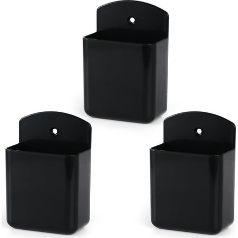 Supporto da parete in 3 pezzi per telecomando, supporto per telecomando TV, staffa adesiva per controller, per la casa, nero (1/5)