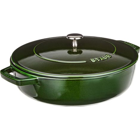 ZWILLING 40511-478-0 STAUB BRAISERS Padella per saute' Rotondo 28 cm Capacita' 3,7 L Ghisa Smaltata Induzione Cottura Forno fino a 240 °C colore Verde (1/5)