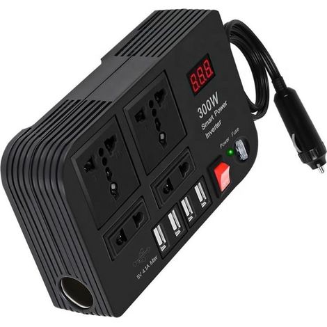 de voyage pratique convertisseur fiable de voiture de 300 W (1/3)