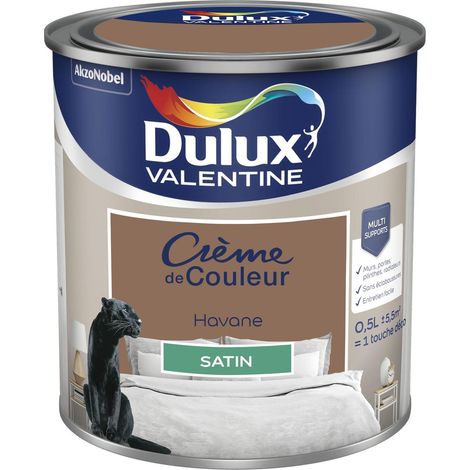 [PROMO] Peinture Crème De Couleur Satin Havane 0,5 L - Dulux Valentine