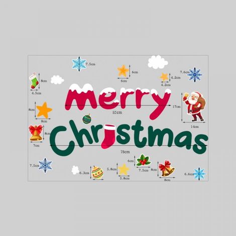 Sticker Magnetique Porte Garage - Decoration Noel Motif Bonhomme De Neige Sapin Flocon - Extérieur Résistant Aux Intempéries - 1 Set (1/5)