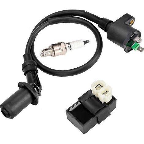 Bobine d'allumage, démarreur et boîtier CDI pour quad Gy6 50cc, 125cc et 150cc. (1/5)