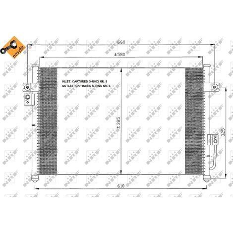 Condenseur, climatisation NRF 35426 HYUNDAI 97606H1000 97606M1000 97660H1000
