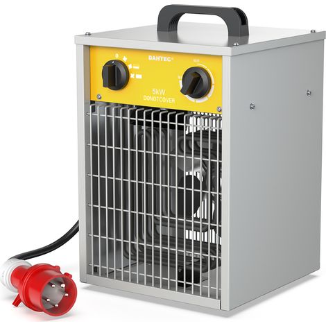 Industrial Electric Heater 5000W - Portable Fan Heater, ideal for Construction Sites & Garages, with Overheat Protection - DAHTEC (1/5)