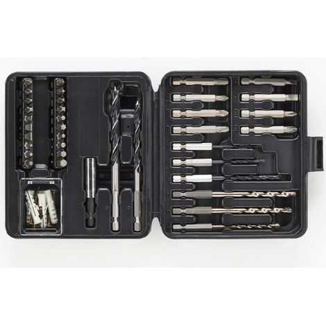 Stanley sta66418-xj Set di punte 37pezzo (S) punta – Punte da trapano, Set di punte, muratura, Metallo, Legno, Acciaio ad alta velocità (HSS), codolo esagonale, 6/8) (1/2)