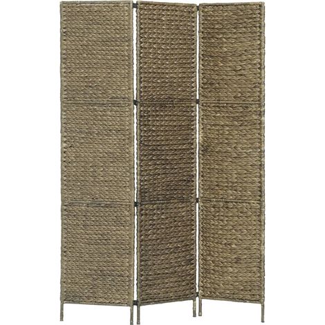 3-teiliger Paravent Braun 116×160 cm Wasserhyazinthe