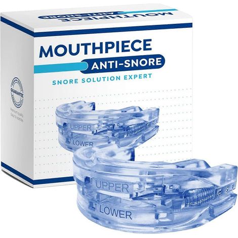 BleuDispositif d'avancement mandibulaire anti-ronflement, ajustable, sans BPA, compact et efficace pour un sommeil paisible. (1/5)