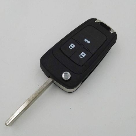 Étui de clé Vierge de Voiture Pliable de Remplacement à 3 Boutons, pour Opel Vauxhall Insignia Astra Coque de clé à Rabat télécommande avec vis (1/3)