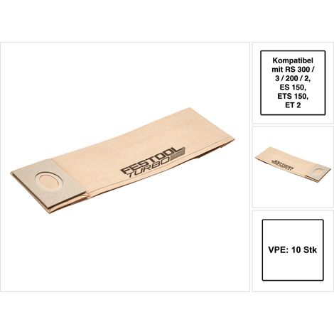 Festool turbo filtro TF II-RS/ES/ET/5 10 pezzi ( 2x 487779 ) per RS 300 / RS 3 / RS 200 / RS 2 / ES 150 / ETS 150 / ET 2